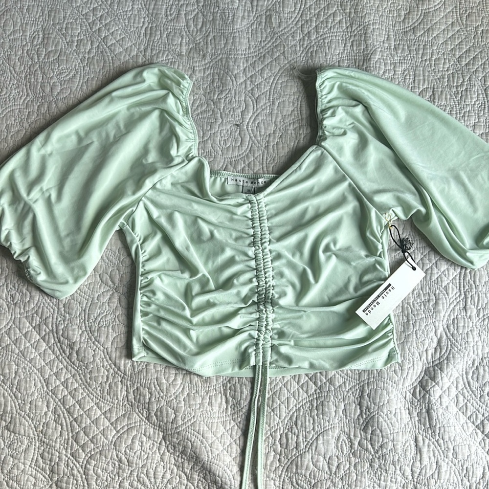 Green Crop Top